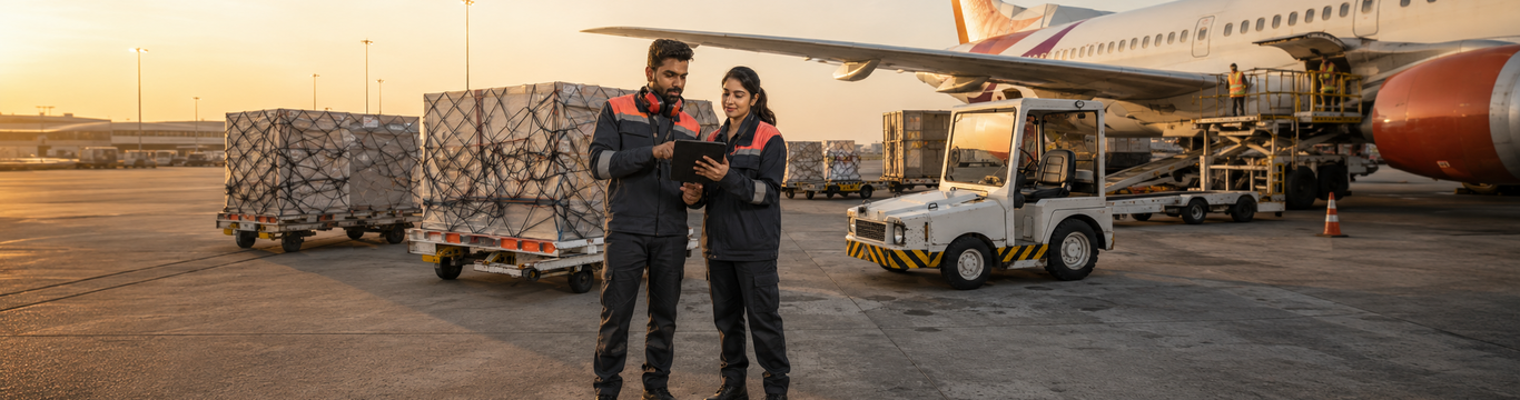 Airport cargo and vehicle operations professionals